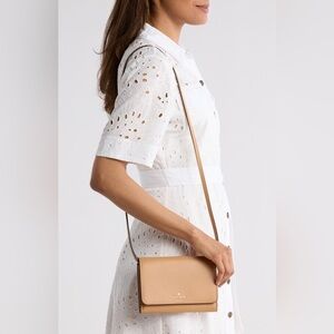Kate Spade New York Kerri Crossbody Tan Leather Shoulder Purse NWT